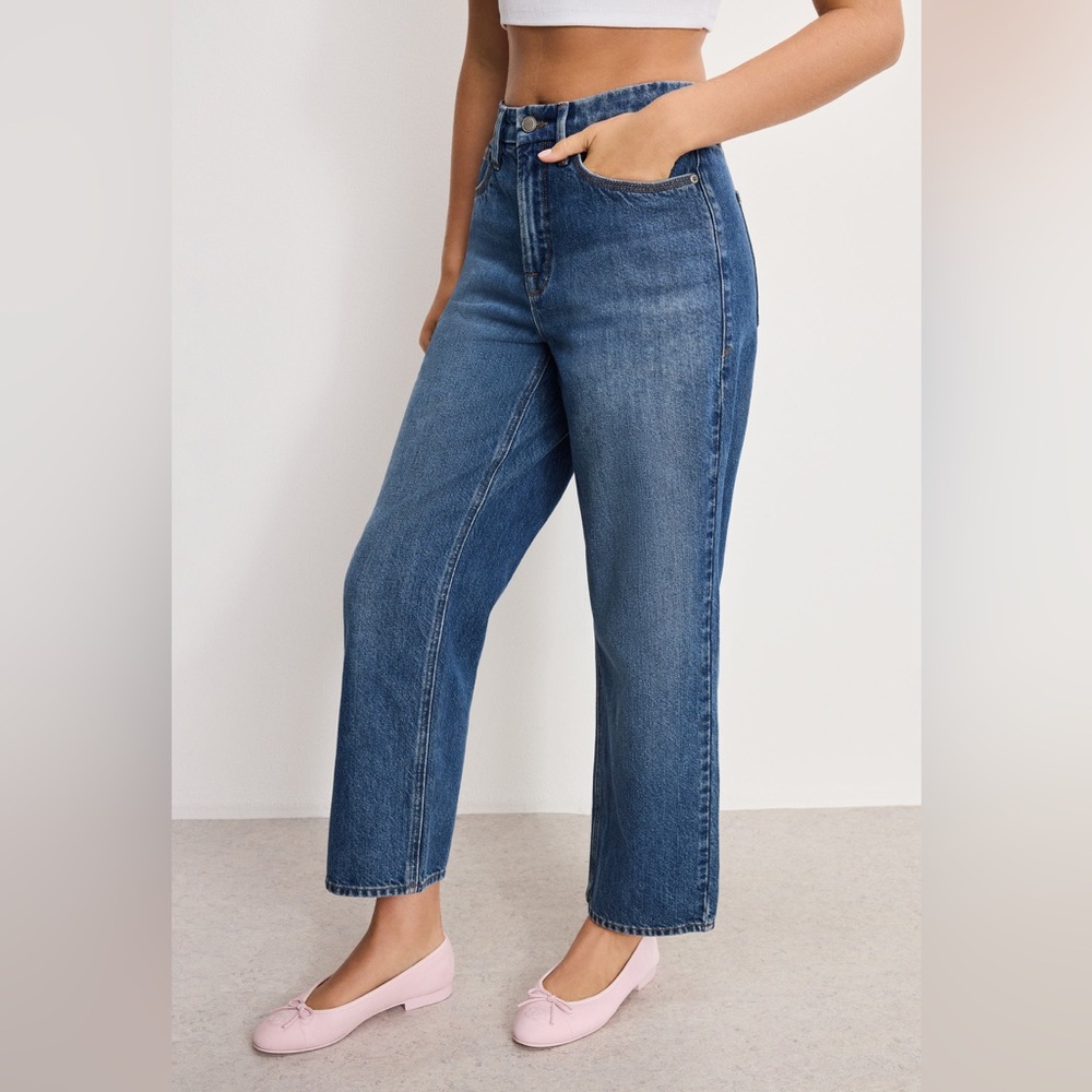 Good American Good 90s Cropped Relax Jeans
